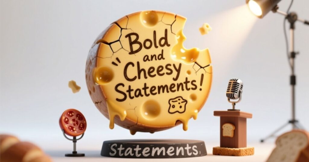 Bold and Cheesy Statements 🧀