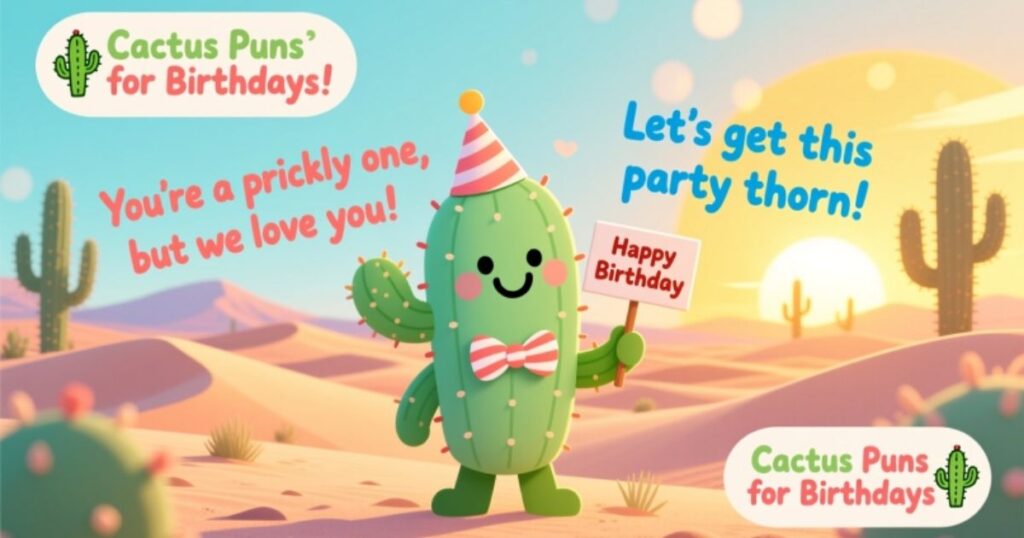 Cactus Puns for Birthdays