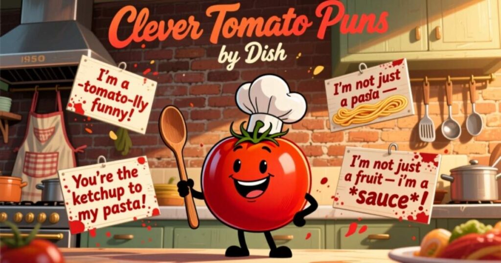 Clever Tomato Puns by Dish