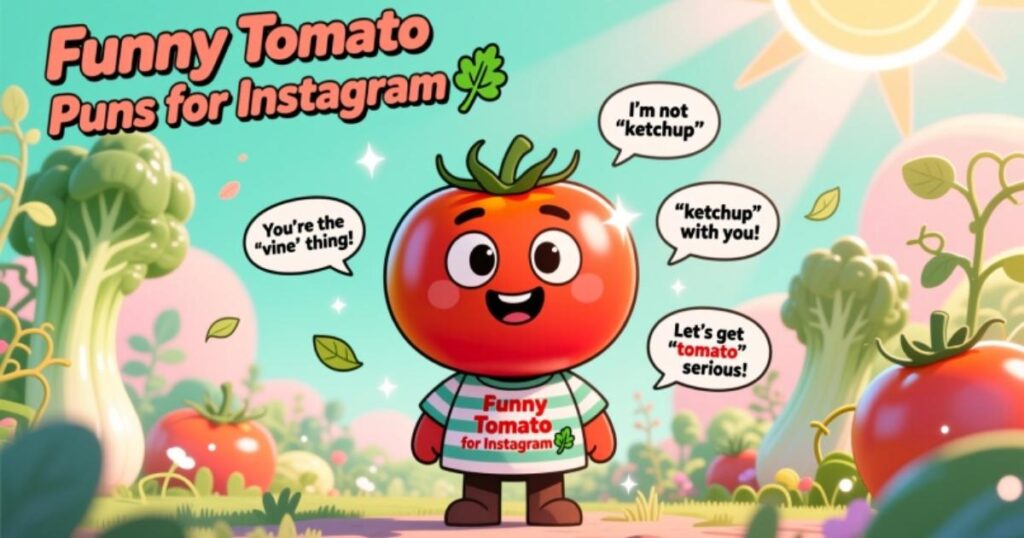 Funny Tomato Puns for Instagram 🌿