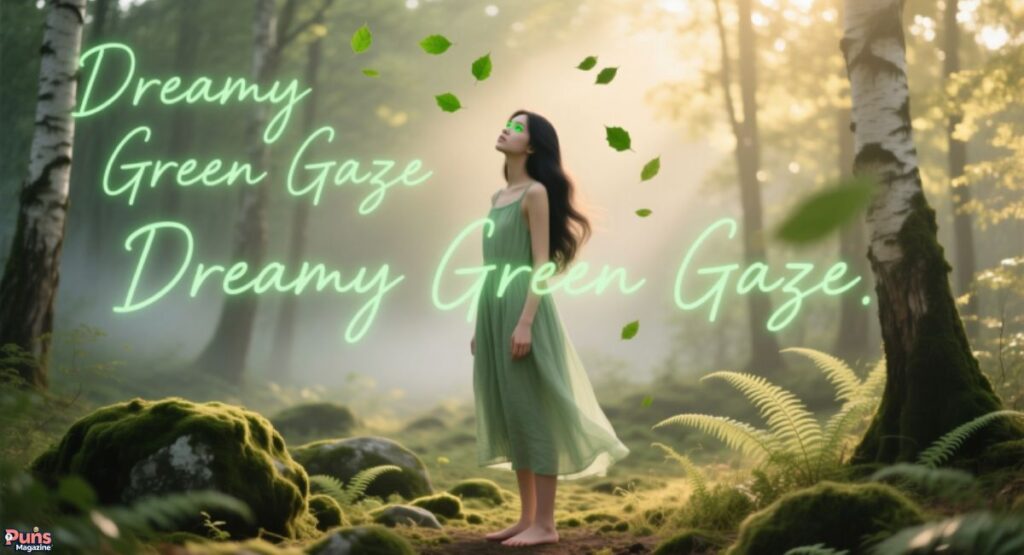 Dreamy Green Gaze Phrases