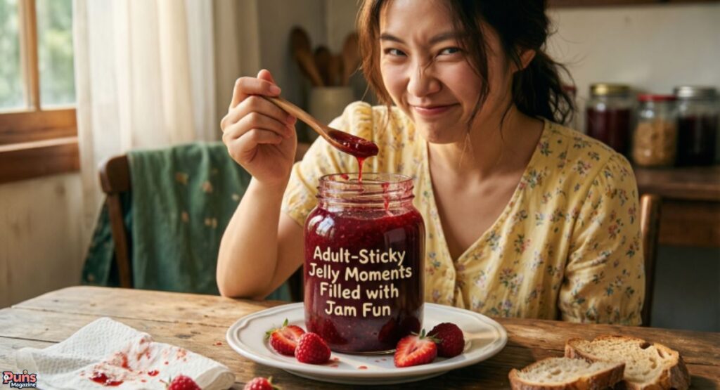 Adult-Sticky Jelly Moments Filled with Jam Fun