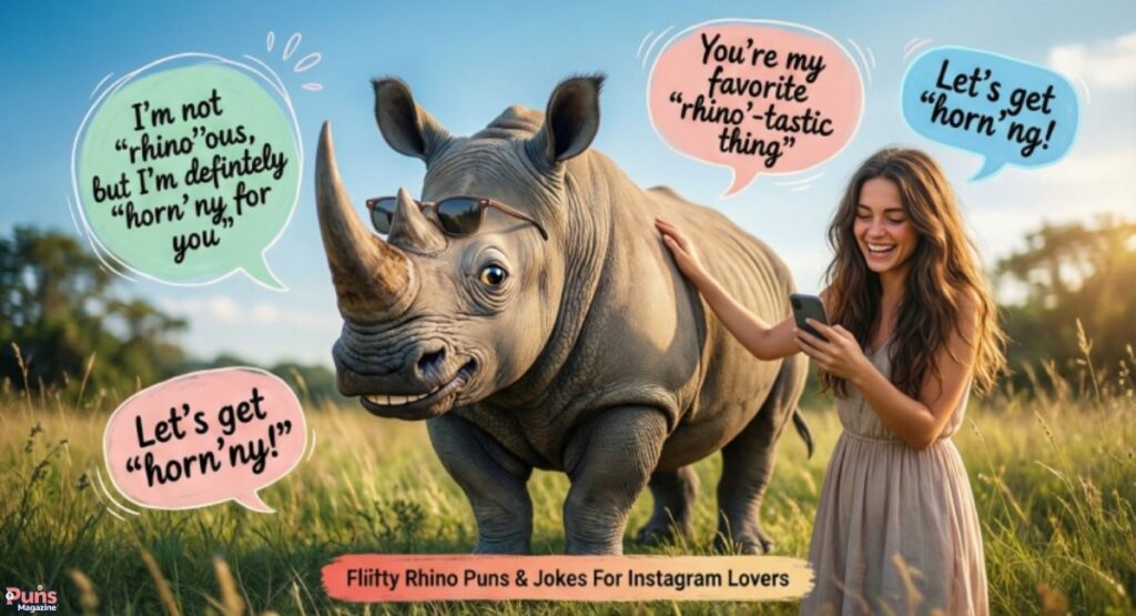 Flirty Rhino Puns and Jokes For Instagram Lovers
