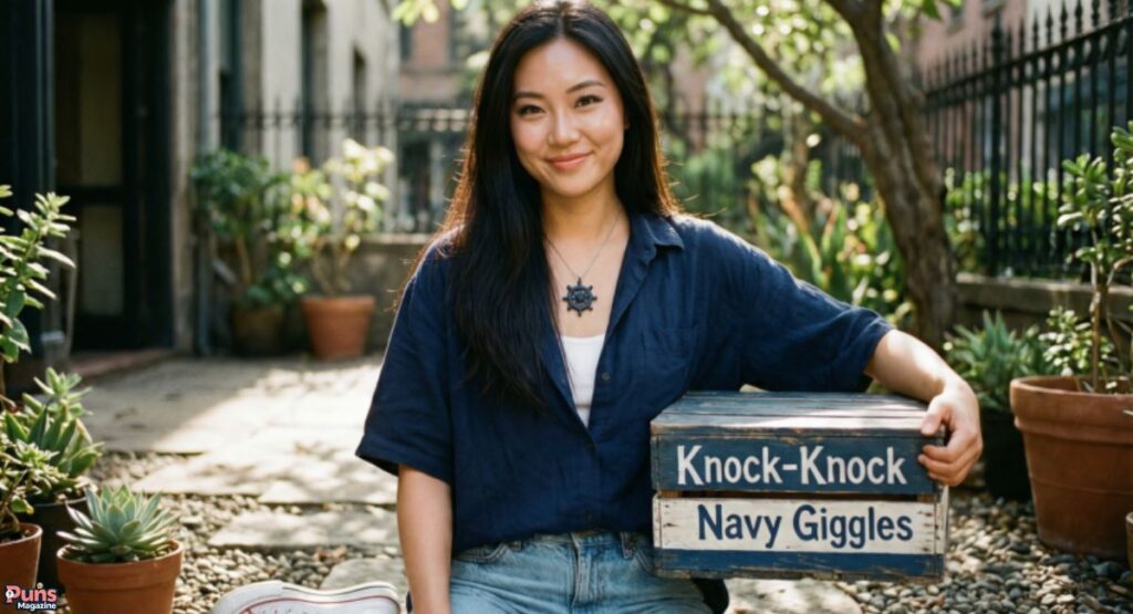 Knock-Knock Navy Giggles