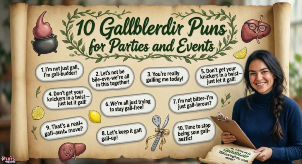 10. Gallbladder Puns for Parties and Events
