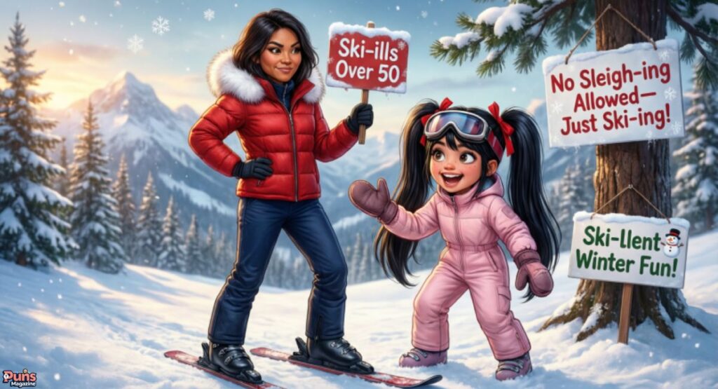 5. Ski Puns for Holidays & Winter Season