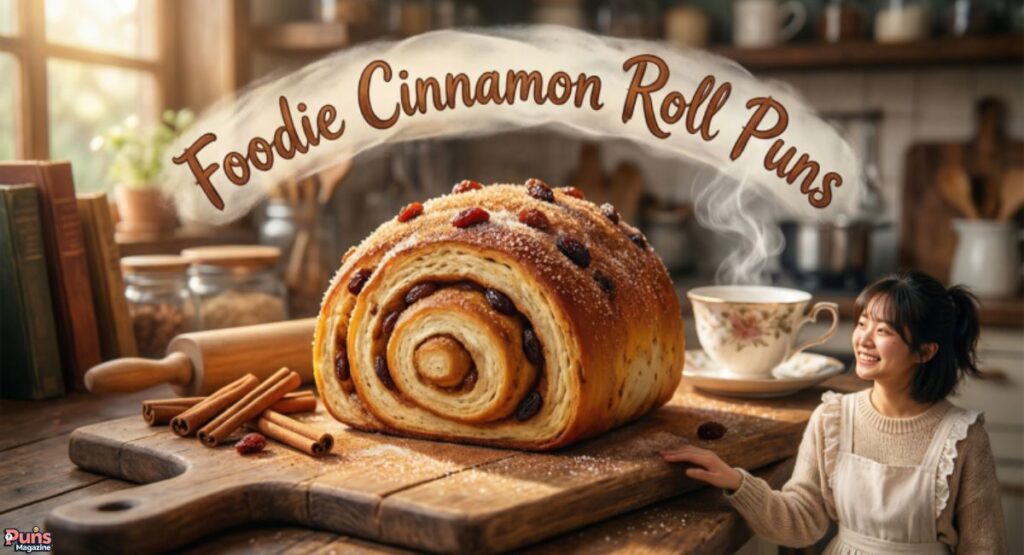 6. Foodie Cinnamon Roll Puns