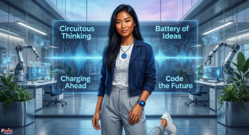 9. Technology and Innovation Blue Puns