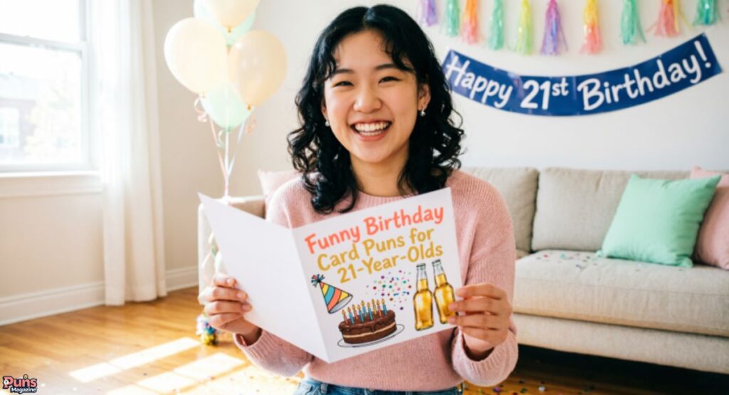🎉 Funny Birthday Card Puns for 21-Year-Olds